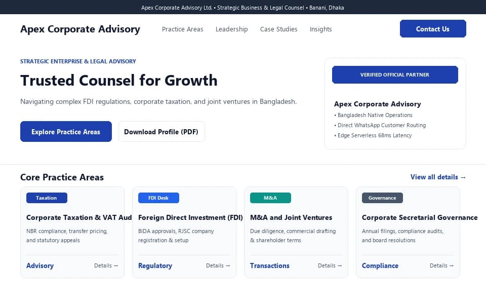 Apex Corporate Advisory preview